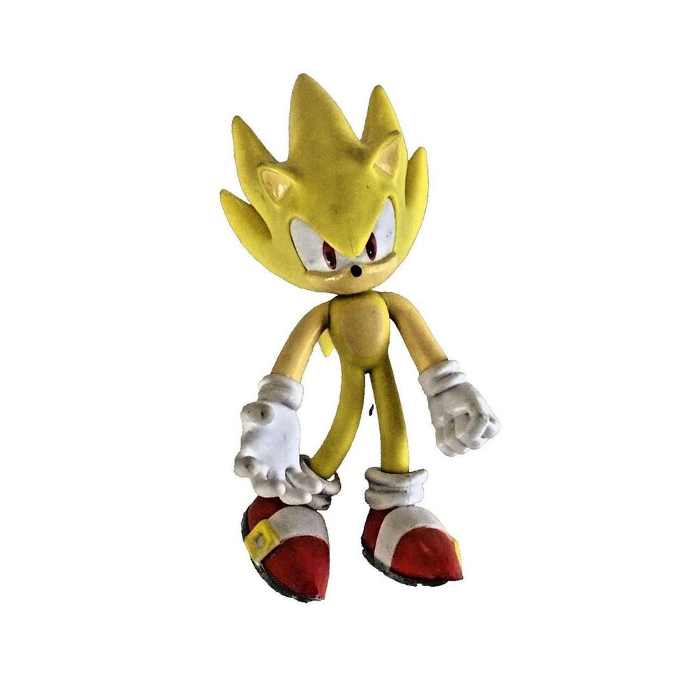 5" action figure of Sonic the Hedgehog in yellow color
